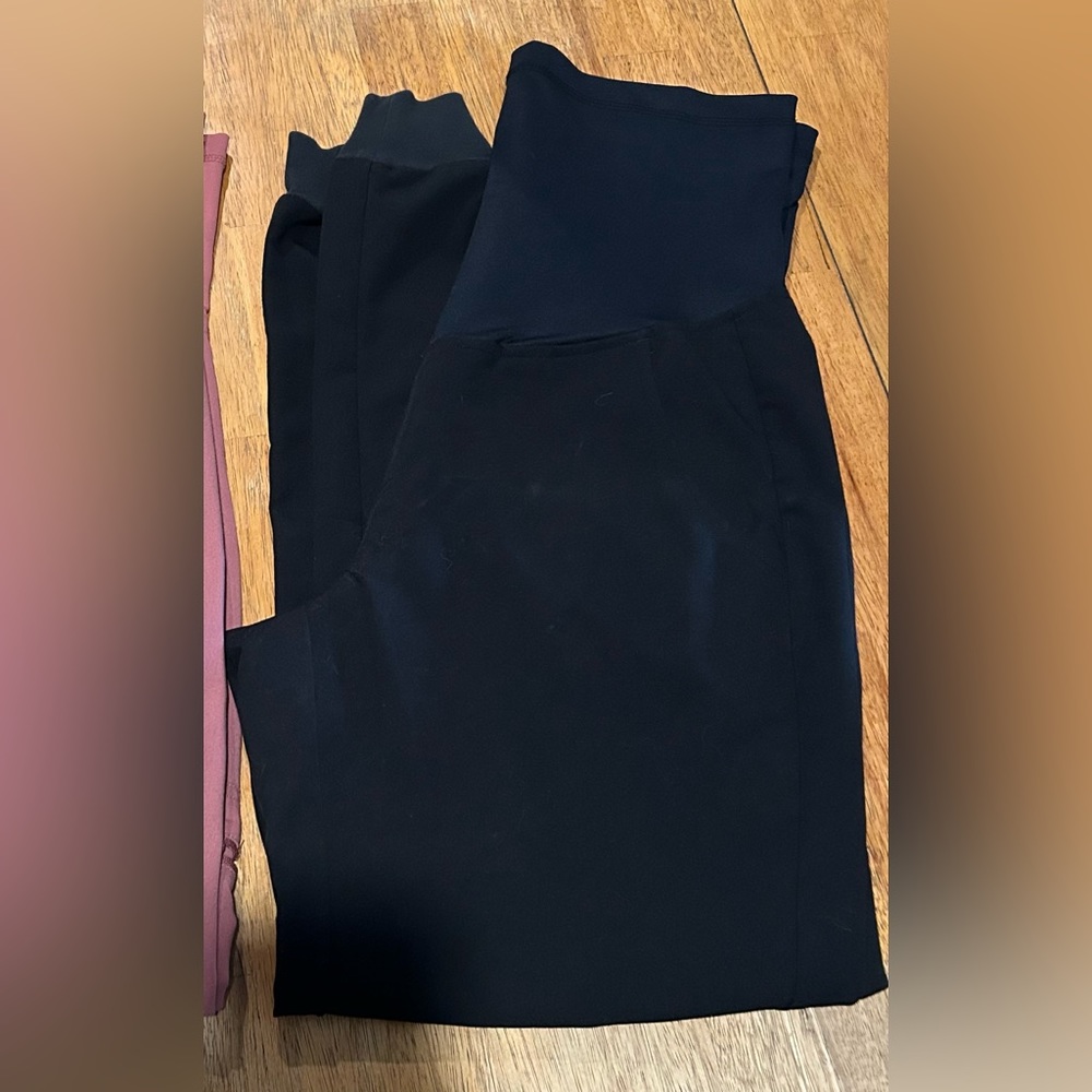 Black small figs maternity pants